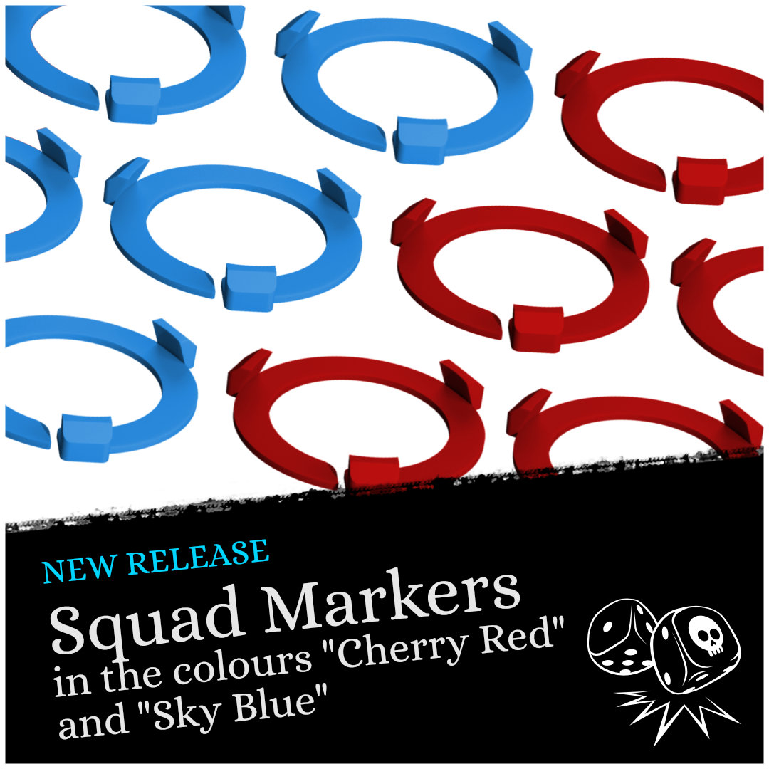 New Squad Markers in the colours Cherry Red and Sky Blue available - New Squad Markers in the colours Cherry Red and Sky Blue available