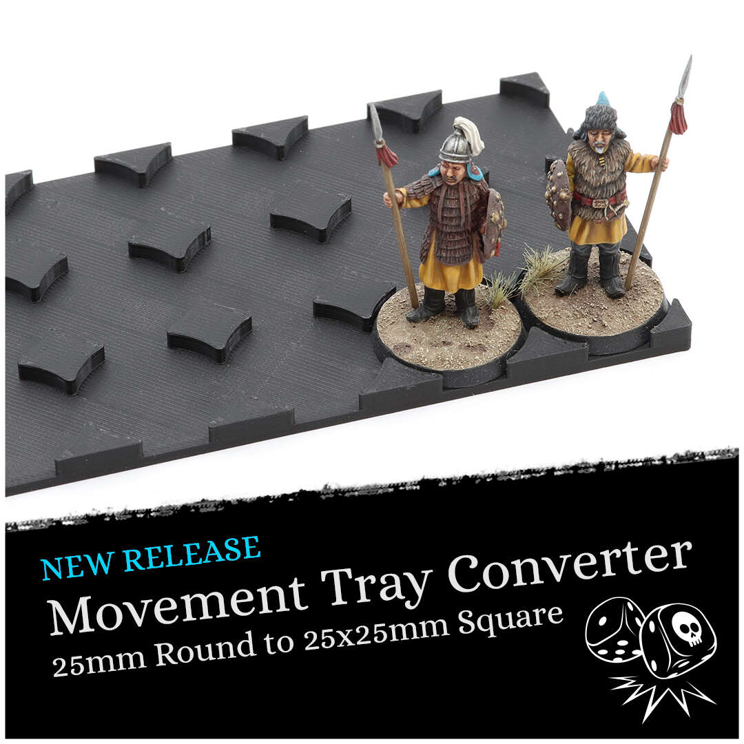 Movement Tray - Converter 25mm Round to Square - Jetzt erhältlich - Movement Tray - Converter 25mm Round to Square - Jetzt erhältlich