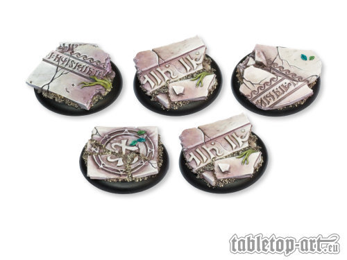 Ancestral Ruins Bases - 40mm Round Lip (5)