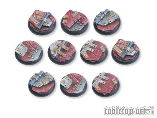 Scrap Steel Bases - 30mm Round Lip (10)