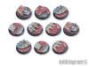 Scrap Steel Bases - 30mm Round Lip (10)