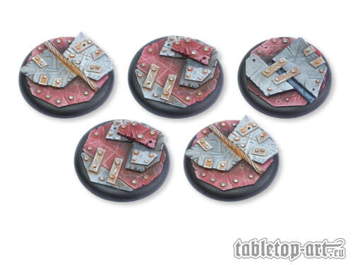 Scrap Steel Bases - 40mm Round Lip (5)