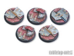 Scrap Steel Bases - 40mm Round Lip (5)