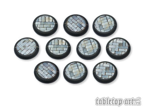 Flagstone Bases - 30mm Round Lip (10)