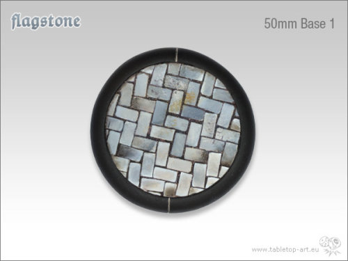 Flagstone Bases - 50mm Round Lip 1