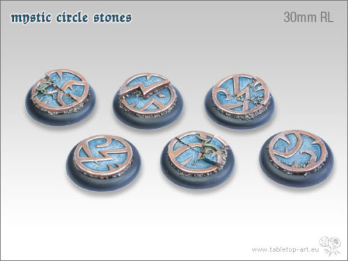 Mystic Circle Stones Base - 30mm Round Lip (5)