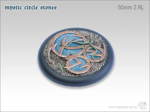 Mystic Circle Stones Base - 50mm Round Lip 2