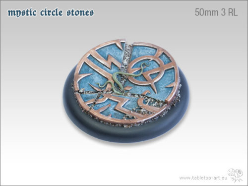 Mystic Circle Stones Base - 50mm Round Lip 3