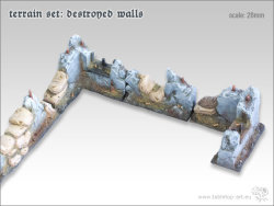 Destroyed Walls - Terrain Set (6)