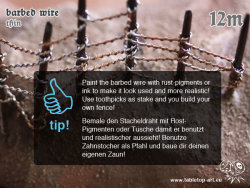 barbed wire - thin - 12m
