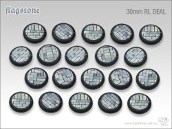 Flagstone Bases - 30mm Round Lip DEAL (20)