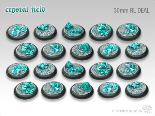 Crystal Field Bases - 30mm Round Lip DEAL (20)