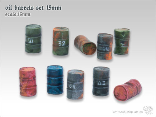 Oil Barrels Set - 15mm (10)